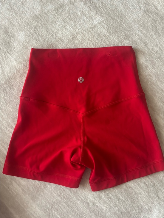 lululemon athletica Pants - Lululemon Oxford Red 4” Biker Shorts